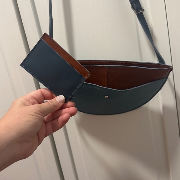 Amulet Crossbody with attached wallet in blue - Picture 1 of 4